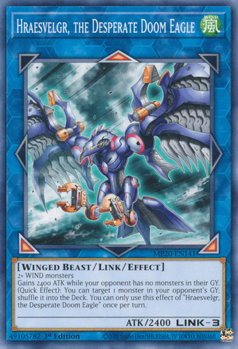Hraesvelgr, the Desperate Doom Eagle - MP20-EN141 Common 1st Edition