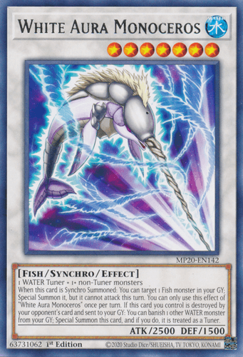 White Aura Monoceros - MP20-EN142 Rare 1st Edition