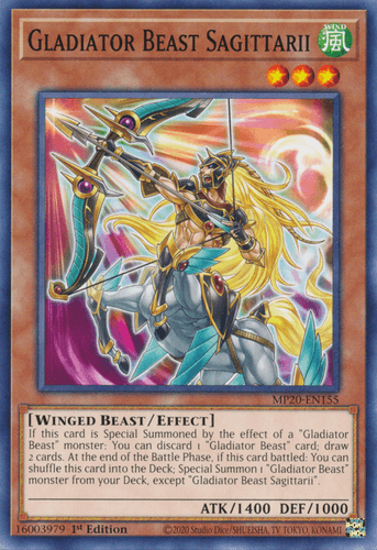 Gladiator Beast Sagittarii - MP20-EN155 Common 1st Edition