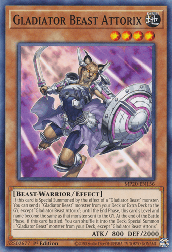 Gladiator Beast Attorix - MP20-EN156 Common 1st Edition
