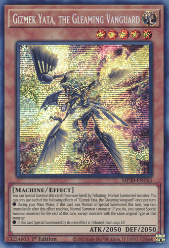 Gizmek Yata, the Gleaming Vanguard - MP20-EN163 Prismatic Secret Rare 1st Edition