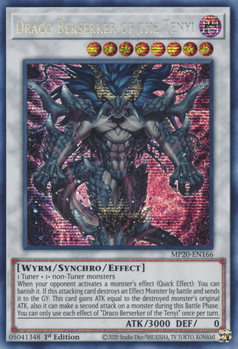 Draco Berserker of the Tenyi - MP20-EN166 Prismatic Secret Rare 1st Edition