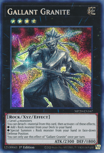 Gallant Granite - MP20-EN167 Prismatic Secret Rare 1st Edition