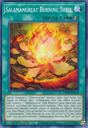 Salamangreat Burning Shell - MP20-EN179 Common 1st Edition