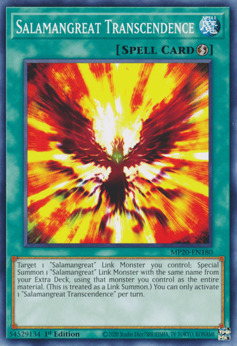 Salamangreat Transcendence - MP20-EN180 Common 1st Edition