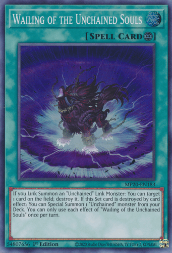 Wailing of the Unchained Souls - MP20-EN183 Super Rare 1st Edition