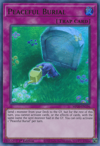 Peaceful Burial - MP20-EN196 Ultra Rare 1st Edition