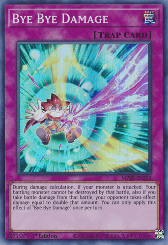 Bye Bye Damage - MP20-EN202 Super Rare 1st Edition