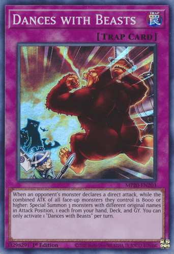 Dances with Beasts - MP20-EN203 Super Rare 1st Edition