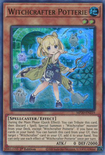 Witchcrafter Potterie - MP20-EN219 Ultra Rare 1st Edition