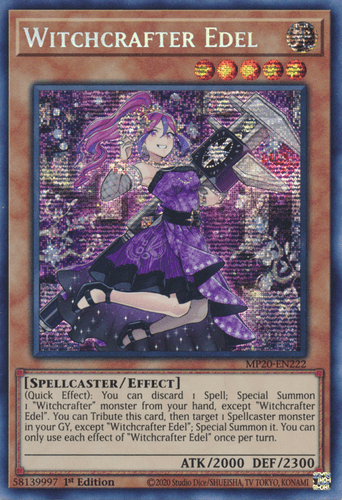 Witchcrafter Edel - MP20-EN222 Prismatic Secret Rare 1st Edition