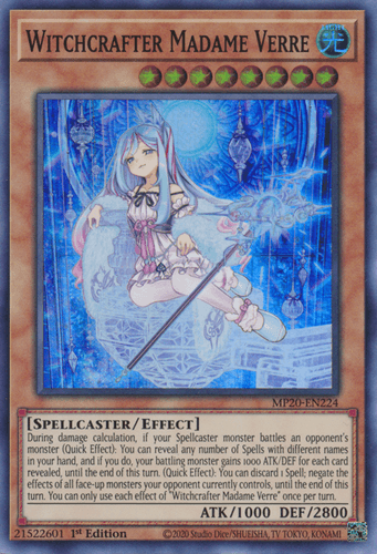 Witchcrafter Madame Verre - MP20-EN224 Super Rare 1st Edition