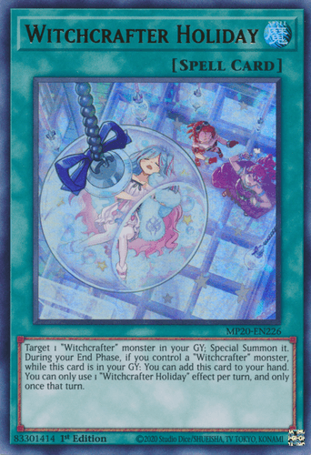 Witchcrafter Holiday - MP20-EN226 Ultra Rare 1st Edition