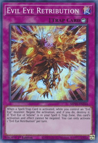 Evil Eye Retribution - MP20-EN244 Super Rare 1st Edition