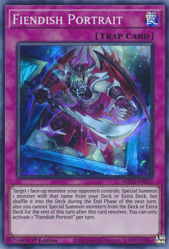 Fiendish Portrait - MP21-EN033 Super Rare 1st Edition