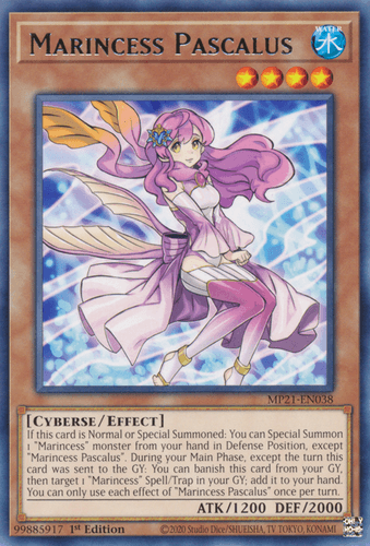 Marincess Pascalus - MP21-EN038 Rare 1st Edition