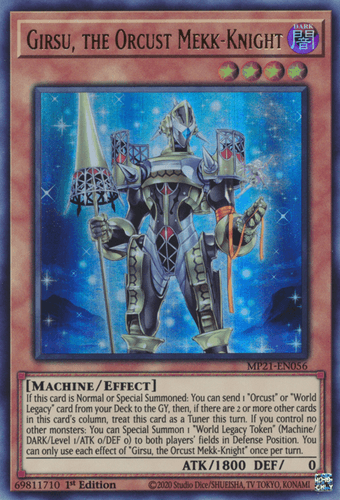 Girsu, the Orcust Mekk-Knight - MP21-EN056 Ultra Rare 1st Edition