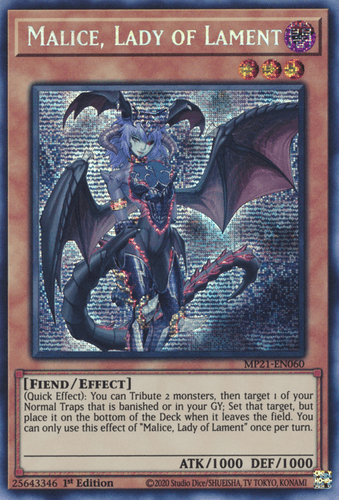 Malice, Lady of Lament - MP21-EN060 Prismatic Secret Rare 1st Edition