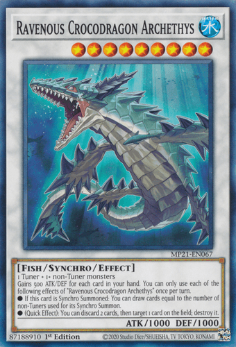 Ravenous Crocodragon Archethys - MP21-EN067 Common 1st Edition