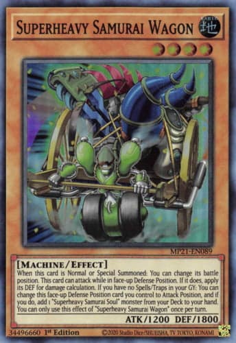 Superheavy Samurai Wagon - MP21-EN089 Super Rare 1st Edition