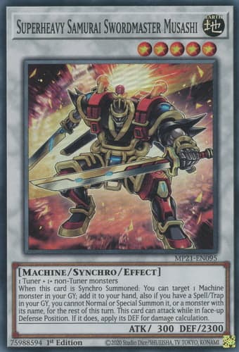 Superheavy Samurai Swordmaster Musashi - MP21-EN095 Super Rare 1st Edition