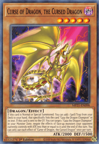 Curse of Dragon, the Cursed Dragon - MP21-EN098 Common 1st Edition