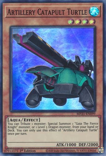 Artillery Catapult Turtle - MP21-EN099 Super Rare 1st Edition