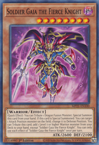 Soldier Gaia the Fierce Knight - MP21-EN100 Common 1st Edition