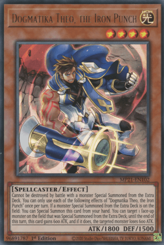 Dogmatika Theo, the Iron Punch - MP21-EN102 Ultra Rare 1st Edition