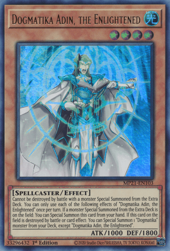 Dogmatika Adin, the Enlightened - MP21-EN103 Ultra Rare 1st Edition