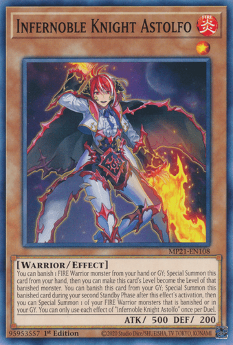 Infernoble Knight Astolfo - MP21-EN108 Common 1st Edition