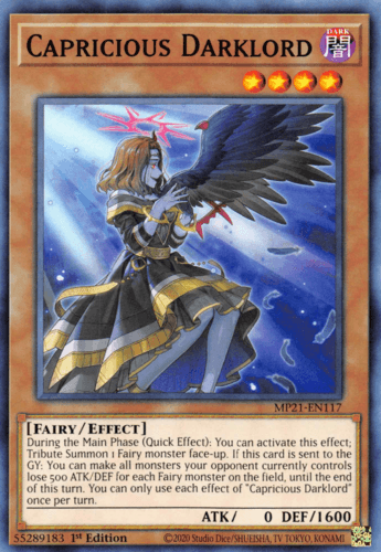 Capricious Darklord - MP21-EN117 Common 1st Edition