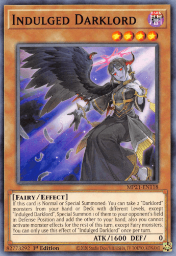 Indulged Darklord - MP21-EN118 Common 1st Edition