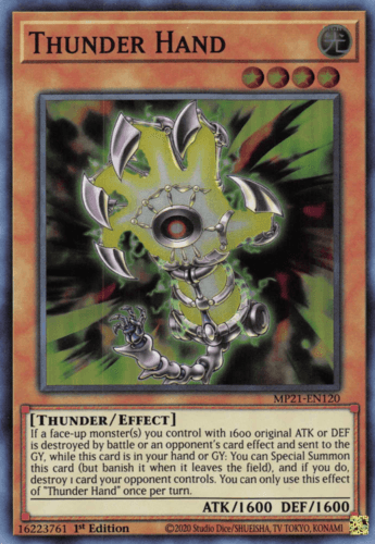 Thunder Hand - MP21-EN120 Super Rare 1st Edition