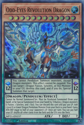 Odd-Eyes Revolution Dragon - MP21-EN157 Ultra Rare 1st Edition