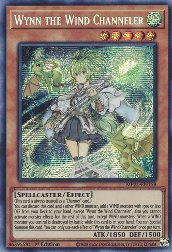 Wynn the Wind Channeler - MP21-EN158 Prismatic Secret Rare 1st Edition