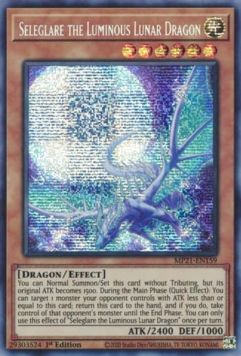 Seleglare the Luminous Lunar Dragon - MP21-EN159 Prismatic Secret Rare 1st Edition