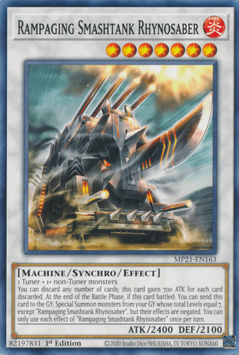 Rampaging Smashtank Rhynosaber - MP21-EN163 Common 1st Edition