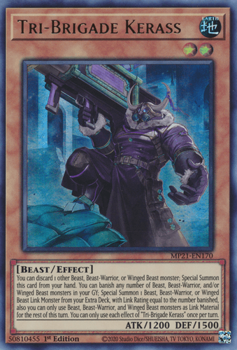 Tri-Brigade Kerass - MP21-EN170 Ultra Rare 1st Edition