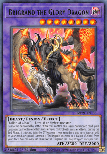 Brigrand the Glory Dragon - MP21-EN185 Rare 1st Edition
