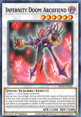 Infernity Doom Archfiend - MP21-EN187 Common 1st Edition