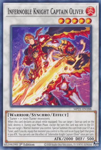 Infernoble Knight Captain Oliver - MP21-EN188 Common 1st Edition