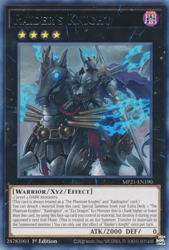 Raider's Knight - MP21-EN190 Rare 1st Edition