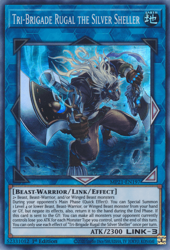 Tri-Brigade Rugal the Silver Sheller - MP21-EN197 Super Rare 1st Edition