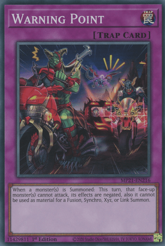 Warning Point - MP21-EN216 Super Rare 1st Edition