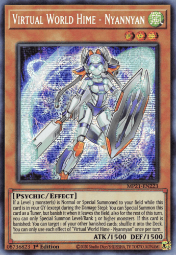 Virtual World Hime - Nyannyan - MP21-EN223 Prismatic Secret Rare 1st Edition