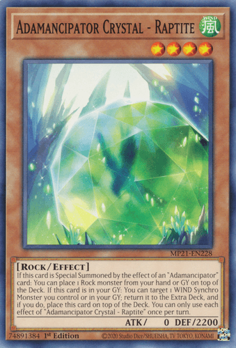 Adamancipator Crystal - Raptite - MP21-EN228 Common 1st Edition