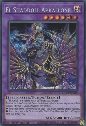 El Shaddoll Apkallone - MP21-EN246 Prismatic Secret Rare 1st Edition