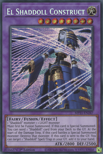 El Shaddoll Construct - MP21-EN247 Prismatic Secret Rare 1st Edition