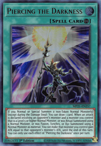 Piercing the Darkness - MP21-EN257 Ultra Rare 1st Edition